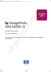 HP StorageWorks NAS b2000 - v2 Quick Start Manual