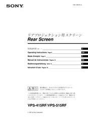 Sony VPS-415RF Operating Instructions Manual