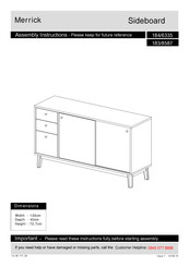 Argos Merrick 184/6335 Assembly Instructions Manual