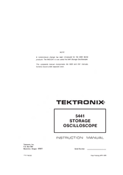 Tektronix 5441 Instruction Manual