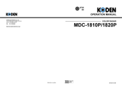 Koden MDC-1810P Operation Manual