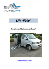 AUTOLIFT F900 Operation And Maintenance Manual