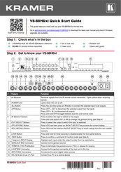 Kramer VS-88HDxl Quick Start Manual