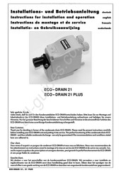 KAESER ECO-DRAIN 21 Instructions For Installation And Operation Manual
