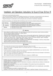 STI Guard Draw Stifner R Installation And Operation Instructions Manual