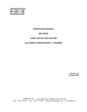 Amptek XR-100CR Operating Manual