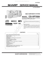 Sharp CD-XP700H Manual