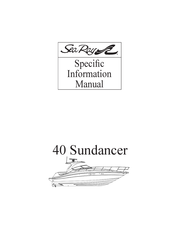 Sea Ray 40 Sundancer Specific Information Manual