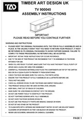 TAD TV 900045 Assembly Instructions Manual