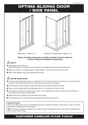 Coram Showers OPTIMA Series Manual
