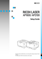 Ricoh Laser AP1600 Setup Manual