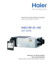 Haier HACI-RP 130 Instructions For Installation, Use And Maintenance Manual