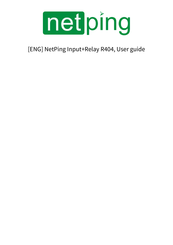 NetPing Input+Relay R404 User Manual