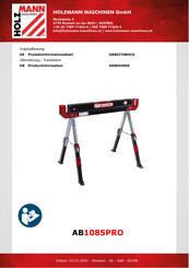HOLZMANN MASCHINEN 10505861 Product Information