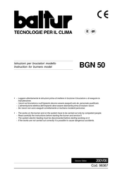 baltur BGN 50 Instructions Manual