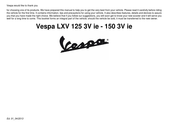 VESPA LXV 125 3V ie 2013 Manual