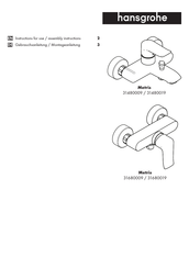 Hans Grohe Metris 31680019 Instructions For Use/Assembly Instructions