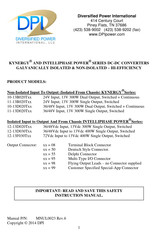 DPI KYNERGY 10-13D020T Series Instruction Manual