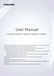 Samsung S27BM50 Series User Manual