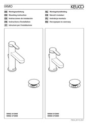 KEUCO IXMO 59504 LEVER BASIN MIXER 60 Mounting Instruction