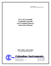 Columbus Instruments Exer 6 Instruction Manual