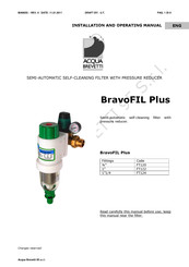 Acqua Brevetti FT120 Installation And Operating Manual