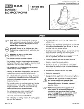 U-Line SANITAIRE H-2536 Manual