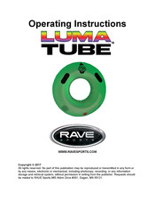 Rave Sports LUMA TUBE Operating Instructions Manual