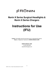 Ronin X Series Instructions For Use Manual