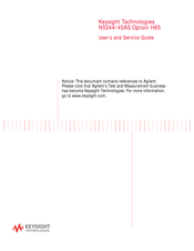 Keysight N5244/45AS Option H85 User's And Service Manual