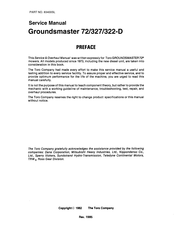 Toro Groundsmaster 72 Service Manual