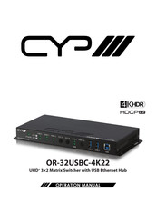 CYP OR-32USBC-4K22 Operation Manual