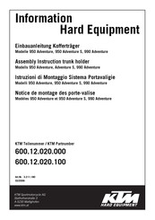 KTM Sportmotorcycle 600.12.020.000 Assembly Instruction Manual