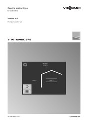 Viessmann Vitotronic SPS Service Instructions Manual