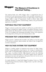 Megger Detex 514360-4 Instruction Manual