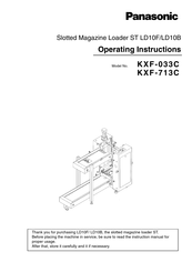 Panasonic KXF-033C Operating Instructions Manual