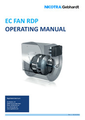 Nicotra Gebhardt EC FAN RDP Operating Manual