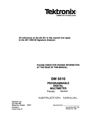 Tektronix DM 5010 Instruction Manual