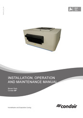 Condair BP Installation, Operation And Maintenance Manual
