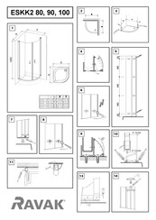RAVAK ELEGANCE ESKK2 100 Assembly Instructions Manual