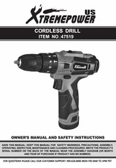 Xtreme Power 47519 Owner's Manual And Safety Instructions