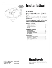 Bradley S19-260 Installation Manual