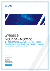 EVS Synapse MGU100 Installation And Operation Manual
