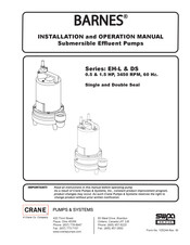 Crane Barnes EH542L Installation And Operation Manual