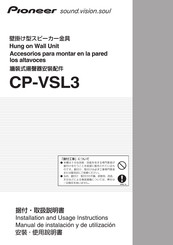 Pioneer CP-VSL3 Installation And Usage Instructions