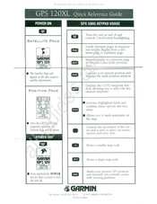 Garmin GPS 120XL Quick Reference Manual