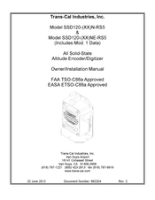 Trans-Cal SSD120-N-RS5 Owners & Installation Manual