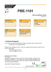 Arbor Technology PBE-1101 Quick Installation Manual