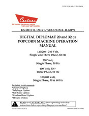 Cretors DIGITAL DIPLOMAT 20 Operation Manual