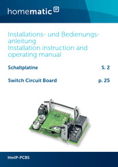 HomeMatic HmIP-PCBS Installation Instructions And Operating Manual